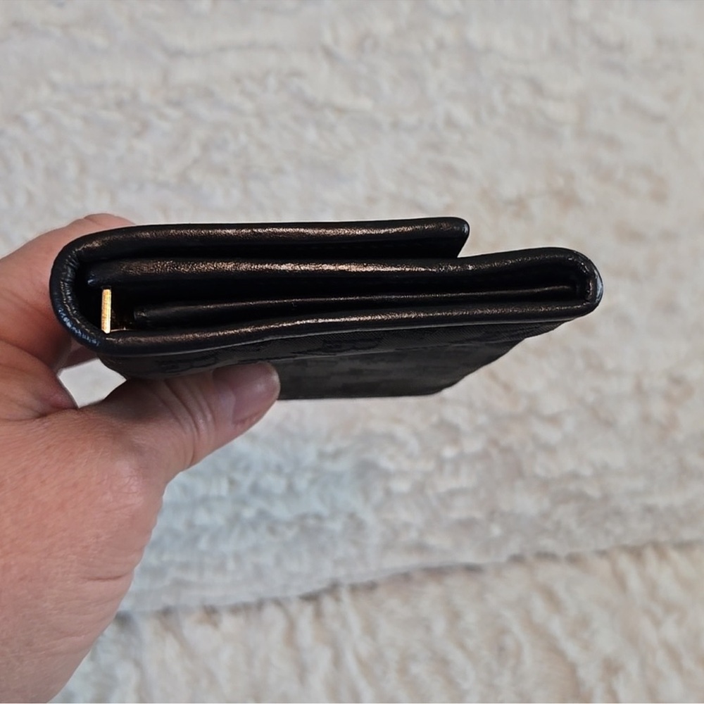 Bottega Veneta Monogram BV Rare Vintage Wallet Canvas Leather Trim. NO CALLOUTS - Picture 10 of 12
